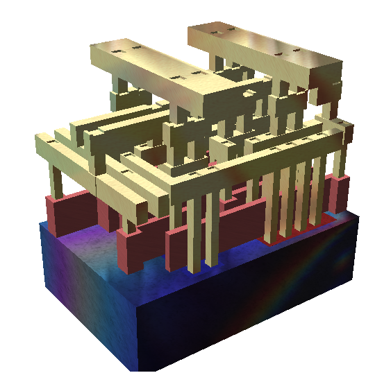 Silicon chip 3D