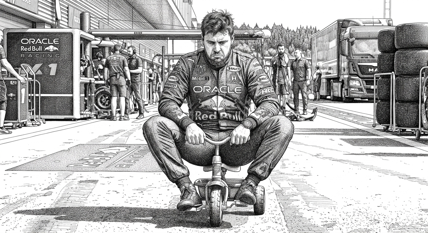 formula 1 racer on tricycle