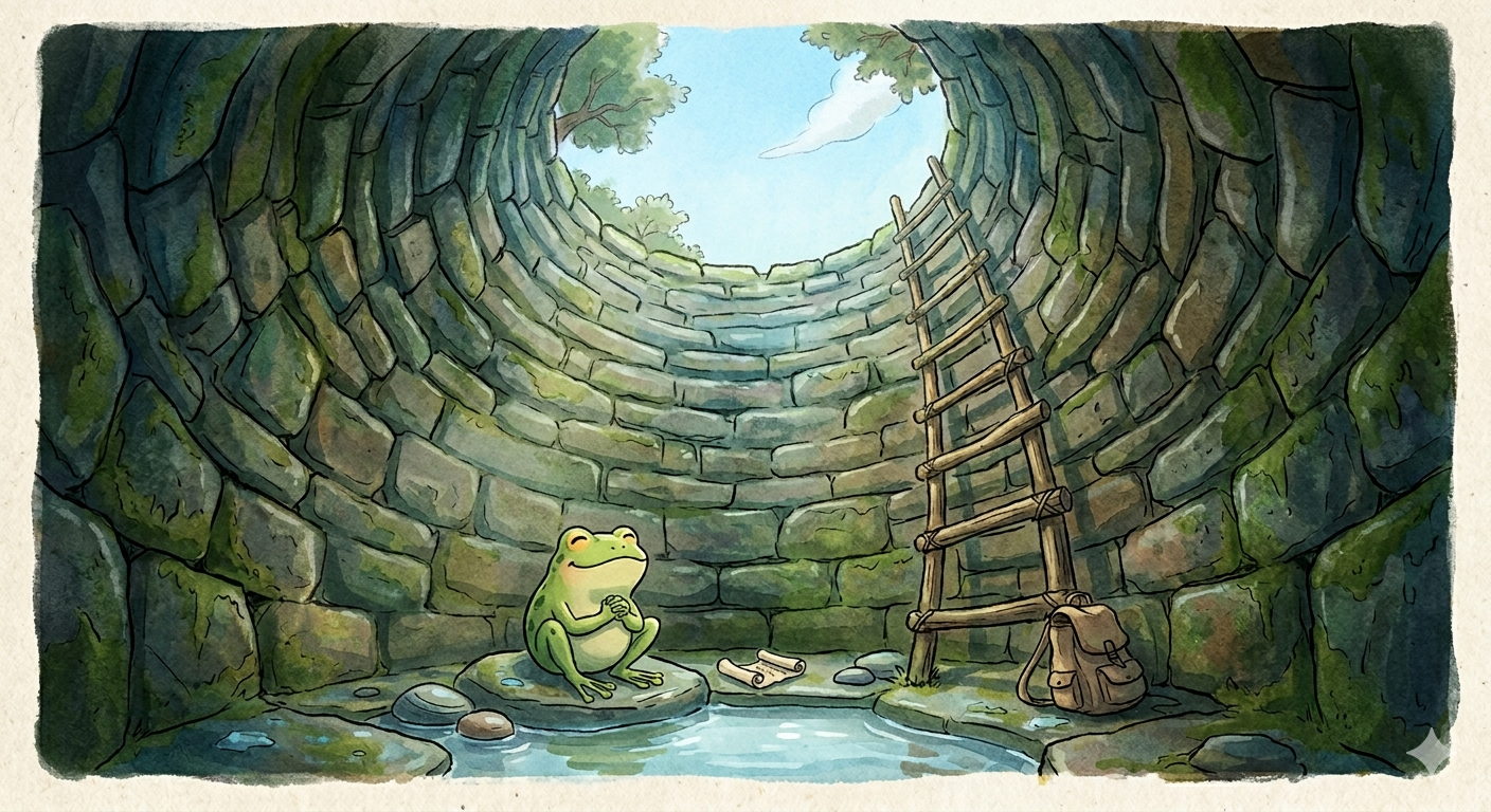 frog in well